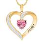 Personalized Birthstone Heart Pendant, Personalized Birthstone Heart Pendant 5447 001 8 10