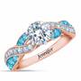 Birthstone Swirl Personalized Ring, Birthstone Swirl Ring 6531 001 3 12