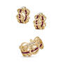 Golden Wave Birthstone Ring with FREE Matching Earrings, Golden Wave Birthstone Ring 12395 0016 b july