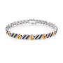 Black Diamond & Birthstone Bracelet, Personalized Black Diamond and Birthstone Bracelet 10776 0019 k november
