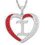 Personalized Diamond Initial Heart Pendant, Personalized Diamond Initial Heart Pendant 10926 0018 i initial I