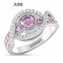 Birthstone Wave Ring, Birthstone Wave Ring 2202 001 0 10