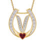 Diamond Initial Horseshoe Pendant, Diamond Initial Horseshoe Pendant 11352 0019 r initial
