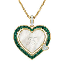 Birthstone&Diamond Heart Pendant 12465 0011 e may