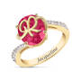 Custom Birthstone Ring, Custom Birthstone Ring 11949 0019 o initial