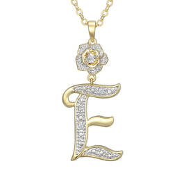 Diamond Rose Initial Pendant 12023 0024 f pendant