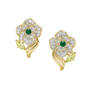 Birthstone & Diamond Rose Earrings, Birthstone Diamond Rose Earrings 11896 0012 e may