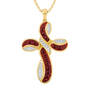 Heaven’s Blessing Diamond & Birthstone Cross Pendant, Heavens Blessing Diamond Birthstone Cross Pendant 6985 0014 g july