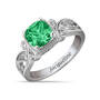 Vintage Elegance Birthstone Ring, Personalized Vintage Elegance Birthstone Ring 12122 0016 e may
