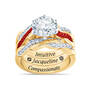 Birthstone & Zodiac Ring Set, Birthstone Zodiac Ring Set 6740 0044 g july