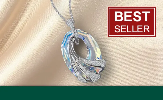 Shimmering Sea Crystal Pendant